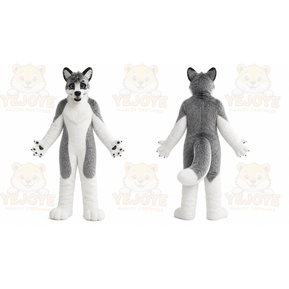 Wolf Mascot Costume for Adults Custom Logo Party Character Suit