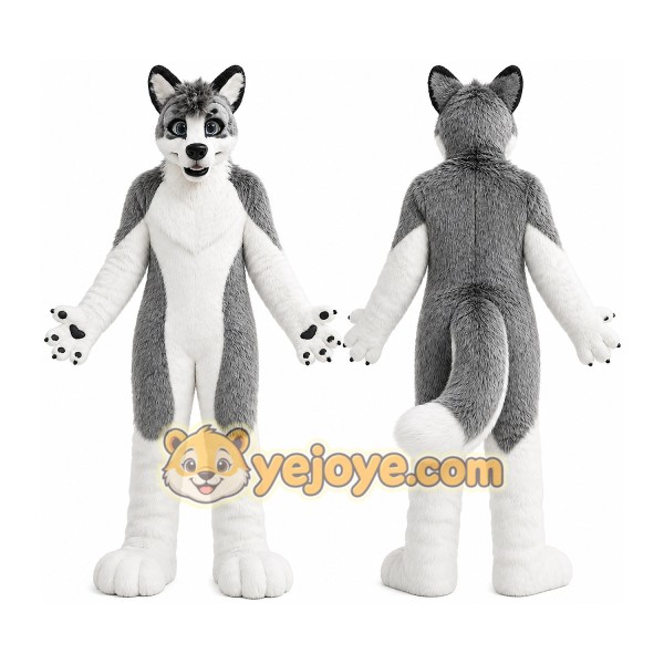 Wolf Mascot Costume for Adults Custom Logo Party Character Suit
