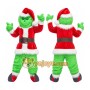 Green Christmas Monster Mascot Costume for Adults Custom Logo Party Character Suit