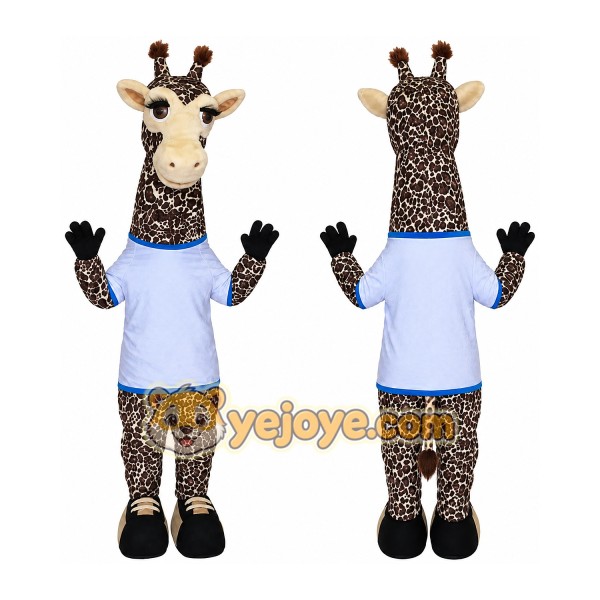 Giraffe Mascot Costume for Adults Custom Logo Party Character Suit