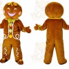 Gingerbread Man Mascot Costume for Adults Custom Logo Party Character Suit