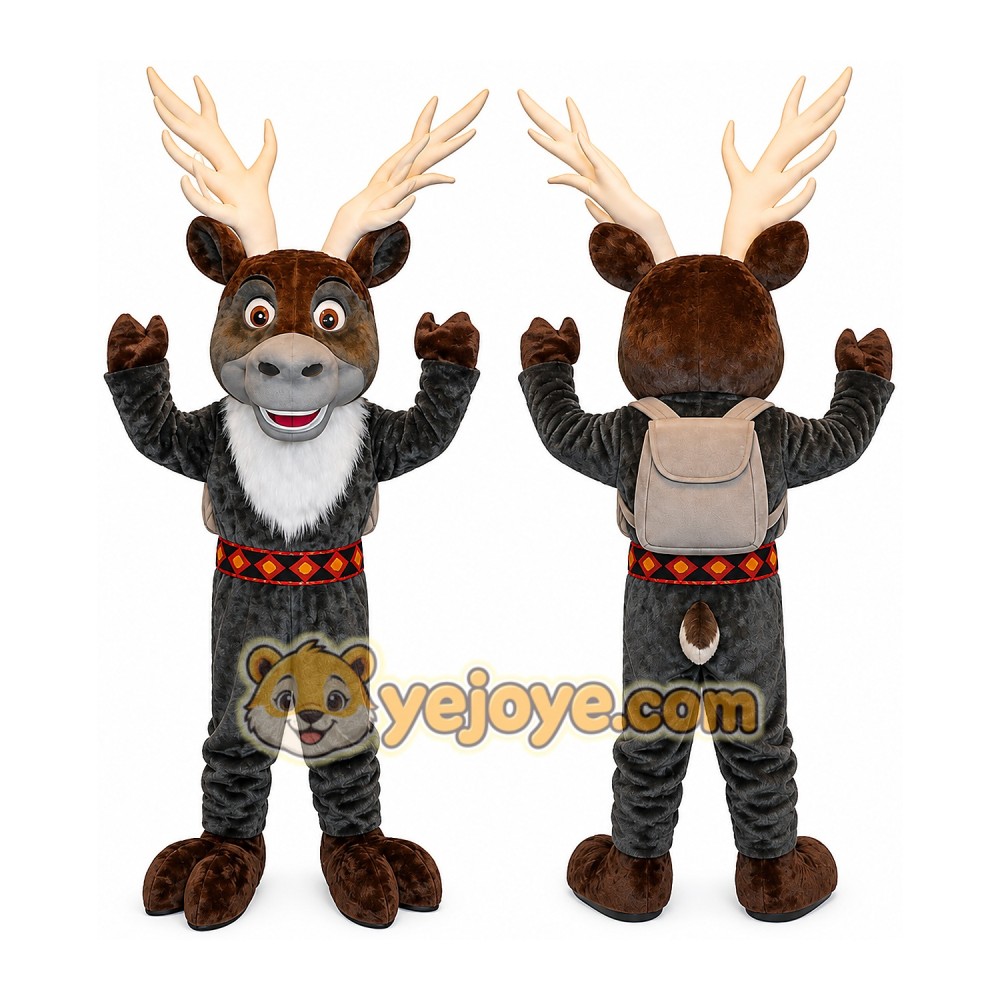 Reindeer Mascot Costume for Adults Custom Logo Party Character Suit