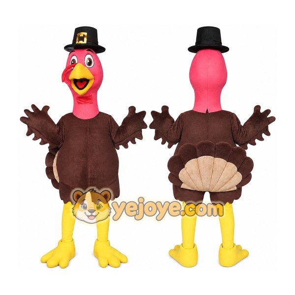 Turkey Mascot Costume for Adults Custom Logo Party Character Suit