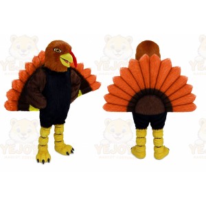 Turkey Mascot Costume for Adults Custom Logo Party Character Suit