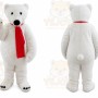 Bear Mascot Costume for Adults Custom Logo Party Character Suit