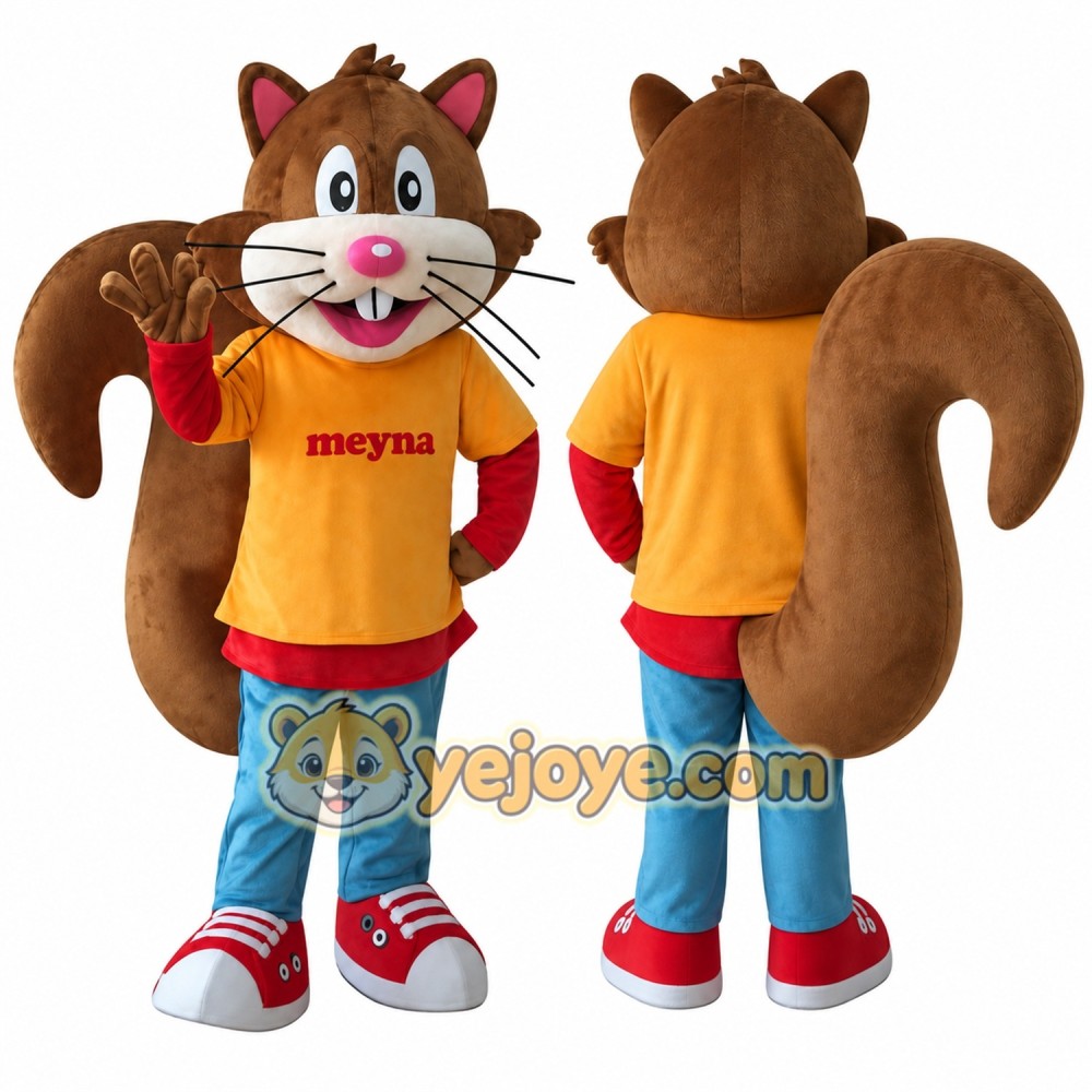 Squirrel Mascot Costume for Adults Custom Logo Party Character Suit