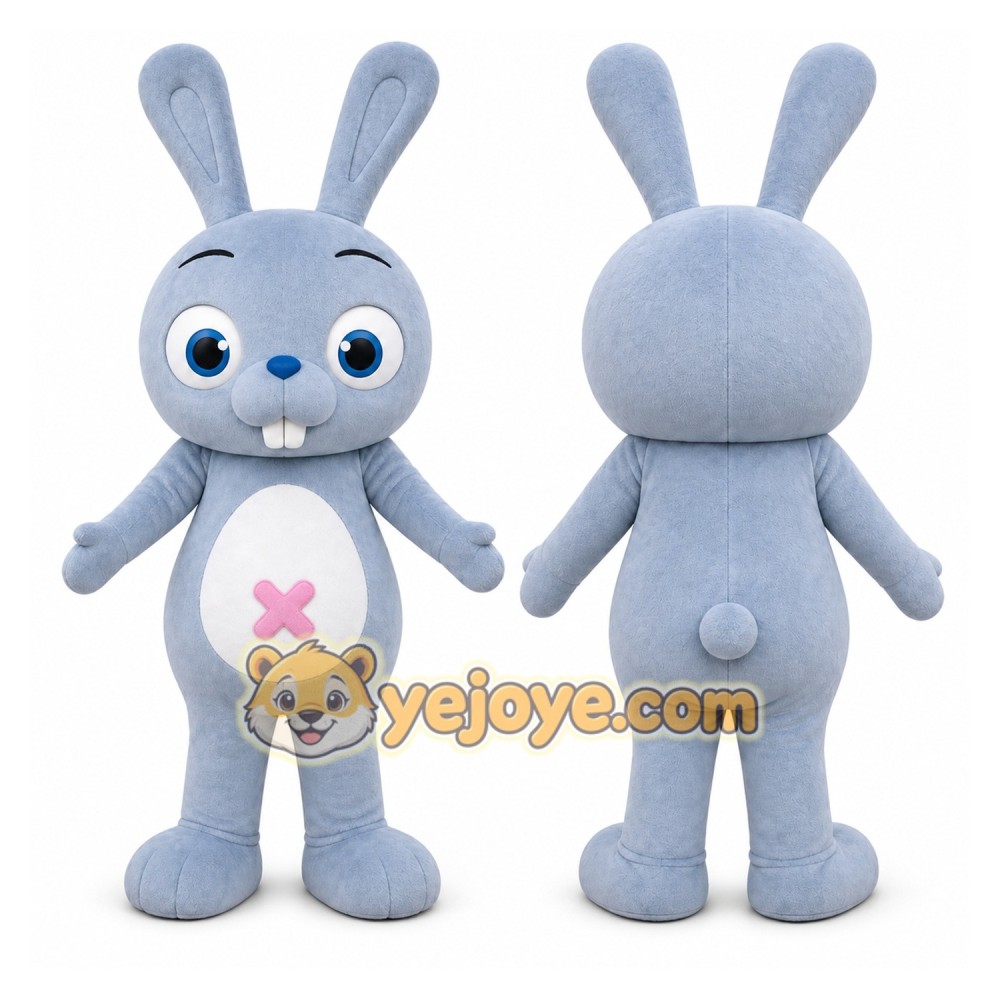 Rabbit Mascot Costume for Adults Custom Logo Party Character Suit