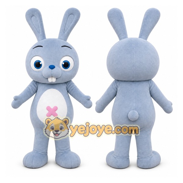 Rabbit Mascot Costume for Adults Custom Logo Party Character Suit