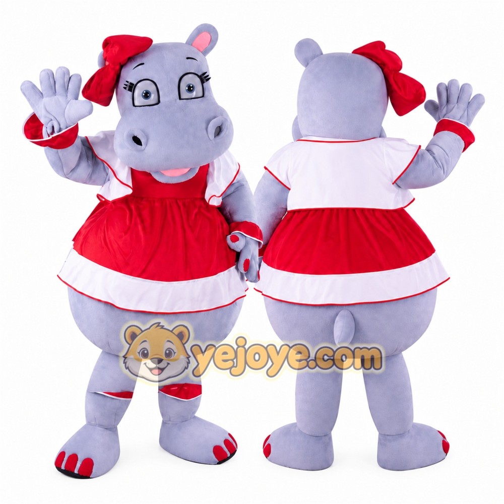 Hippo Mascot Costume for Adults Custom Logo Party Character Suit
