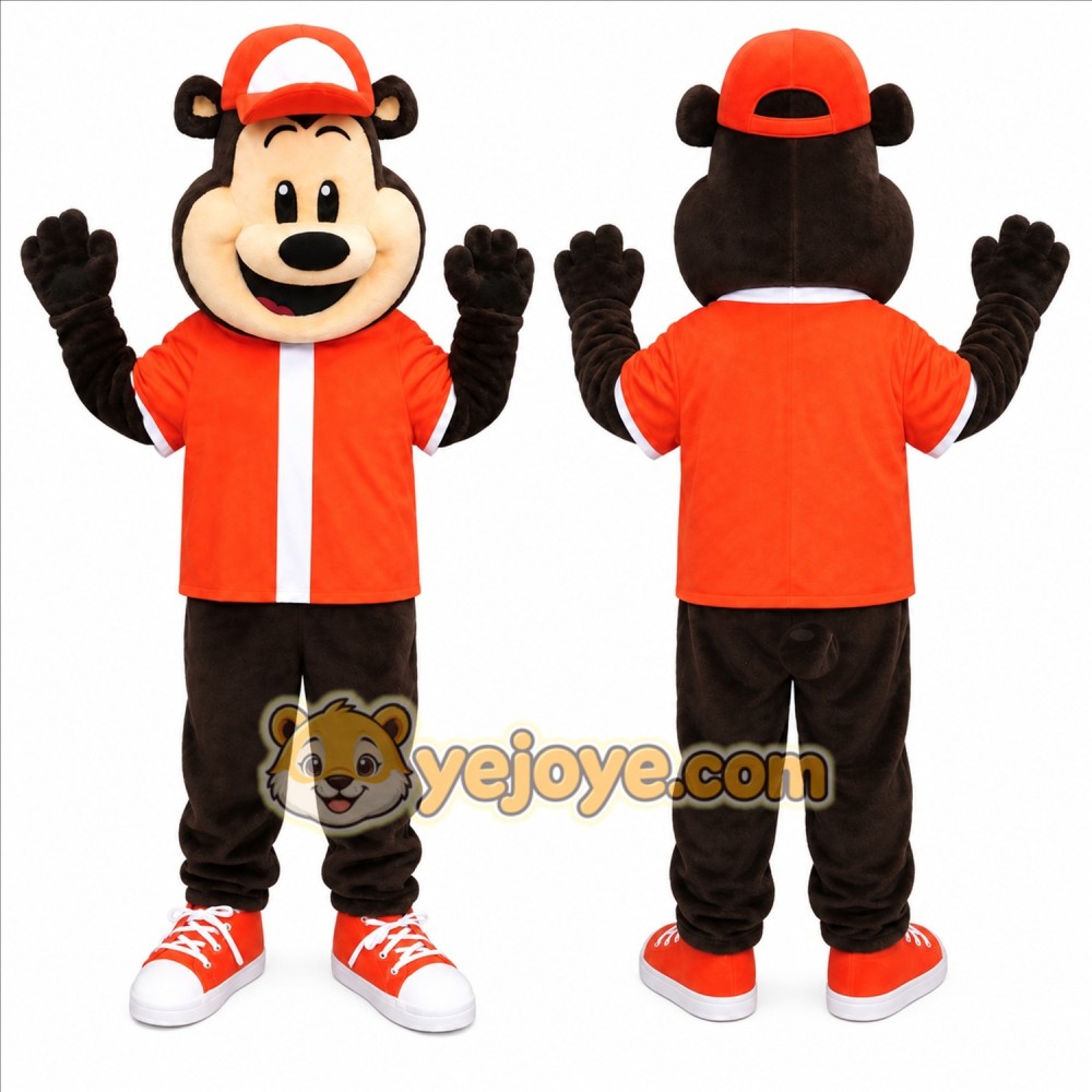 Bear Mascot Costume for Adults Custom Logo Party Character Suit