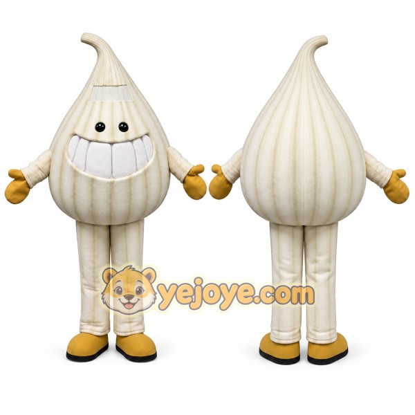 Garlic Mascot Costume for Adults Custom Logo Party Character Suit