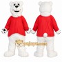 Bear Mascot Costume for Adults Custom Logo Party Character Suit