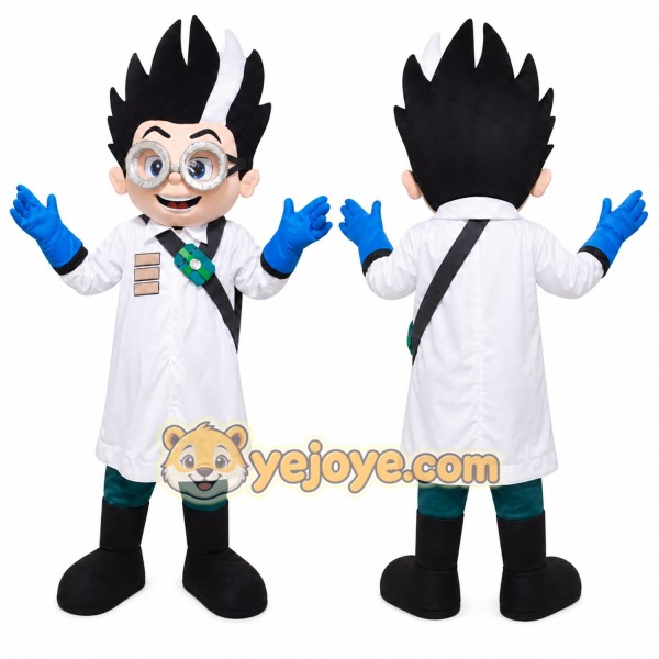 Scientist Mascot Costume for Adults Custom Logo Party Character Suit
