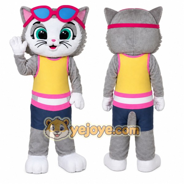 Cat Mascot Costume for Adults Custom Logo Party Character Suit