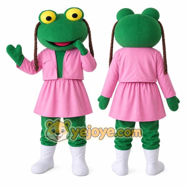 Frog Mascot Costume for Adults Custom Logo Party Character Suit