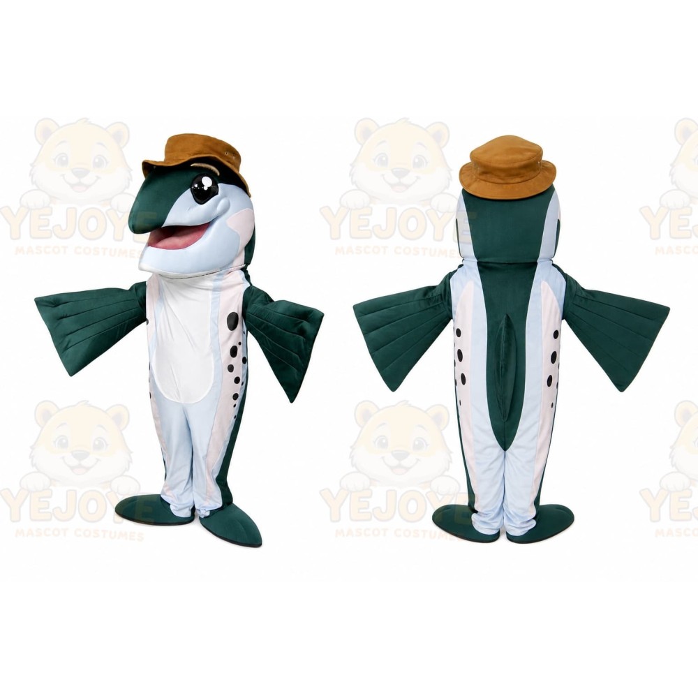 Fish Mascot Costume for Adults Custom Logo Party Character Suit