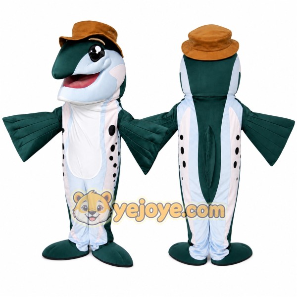 Fish Mascot Costume for Adults Custom Logo Party Character Suit