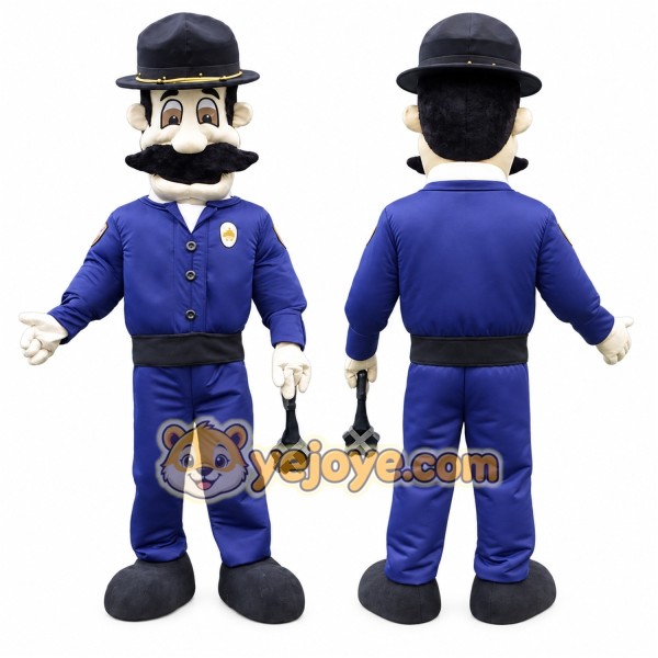 Police Officer Mascot Costume for Adults Custom Logo Party Character Suit