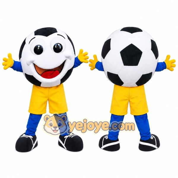 Soccer Ball Mascot Costume for Adults Custom Logo Party Character Suit