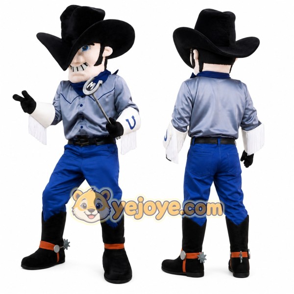 Cowboy Mascot Costume for Adults Custom Logo Party Character Suit