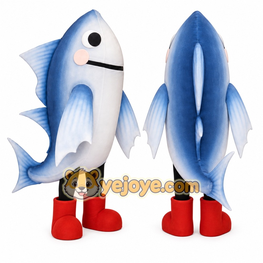 Fish Mascot Costume for Adults Custom Logo Party Character Suit
