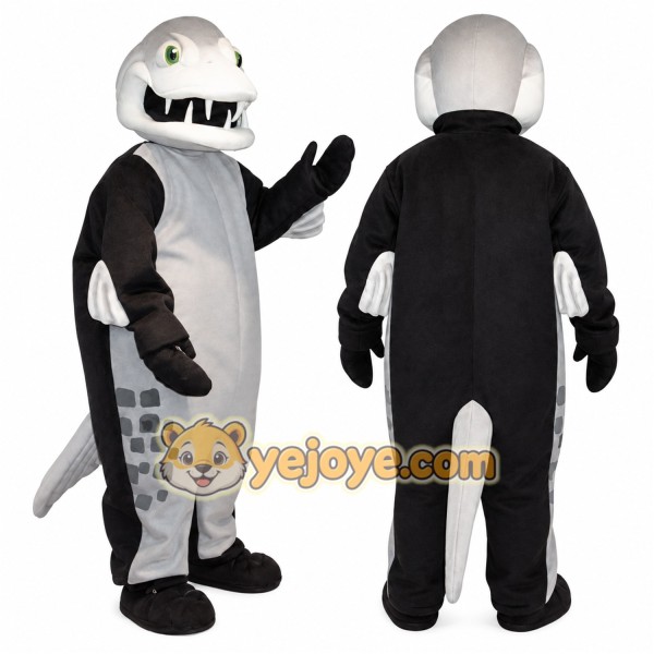 Gray Fish Mascot Costume for Adults Custom Logo Party Character Suit