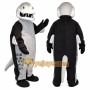 Gray Fish Mascot Costume for Adults Custom Logo Party Character Suit