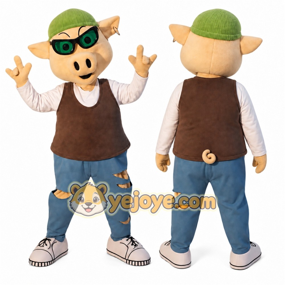 Pig Mascot Costume for Adults Custom Logo Party Character Suit