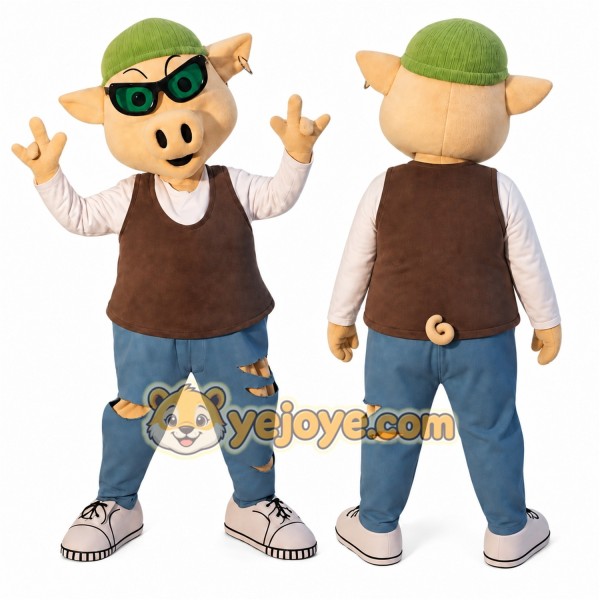 Pig Mascot Costume for Adults Custom Logo Party Character Suit