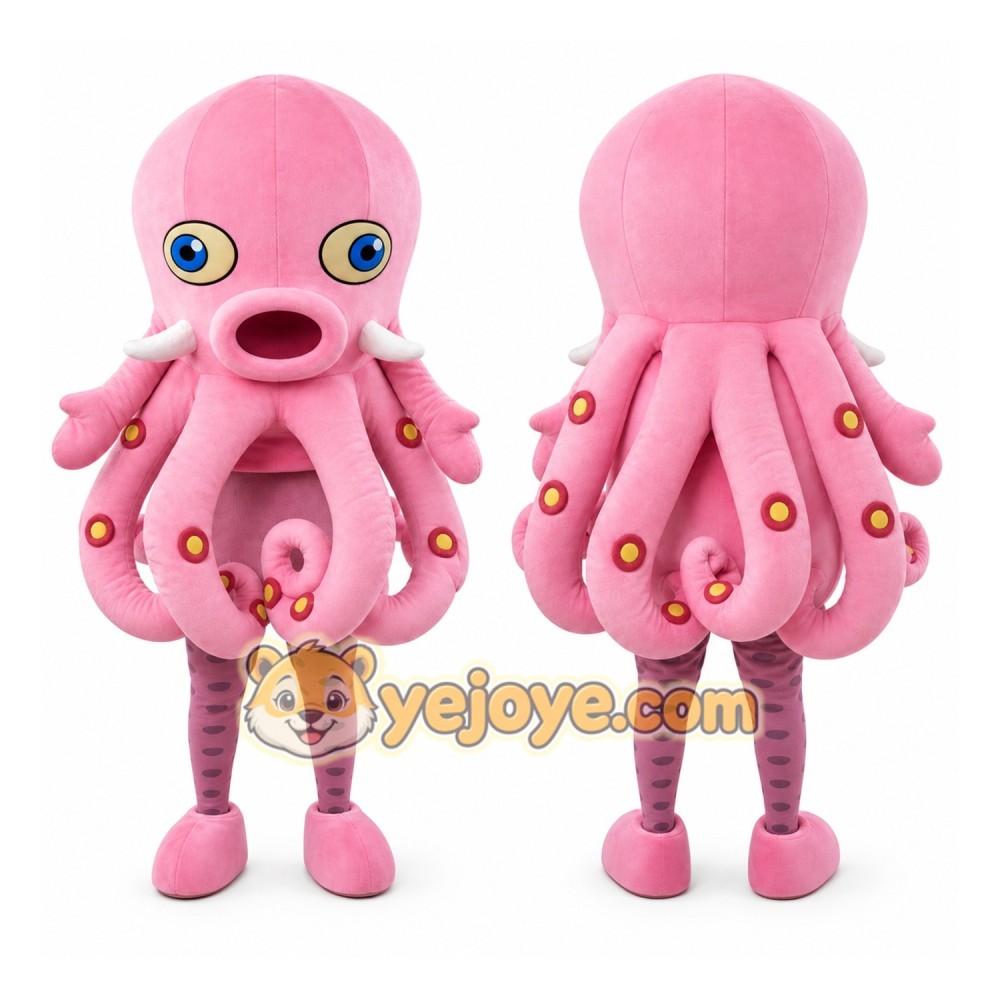 Octopus Mascot Costume for Adults Custom Logo Party Character Suit