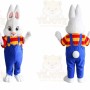 Rabbit Mascot Costume for Adults Custom Logo Party Character Suit
