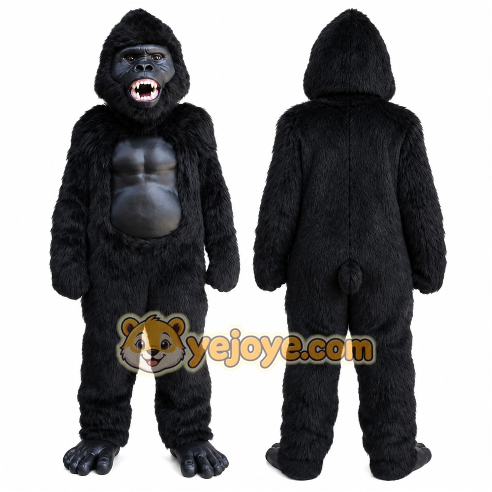 Gorilla Mascot Costume for Adults Custom Logo Party Character Suit Gorilla Mascot Costume for Adults Custom Logo Party Character Suit