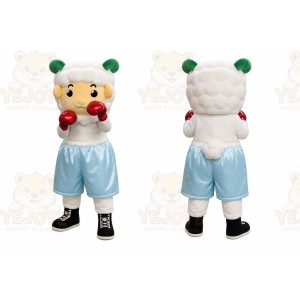 Boxer Sheep Mascot Costume for Adults Custom Logo Party Character Suit