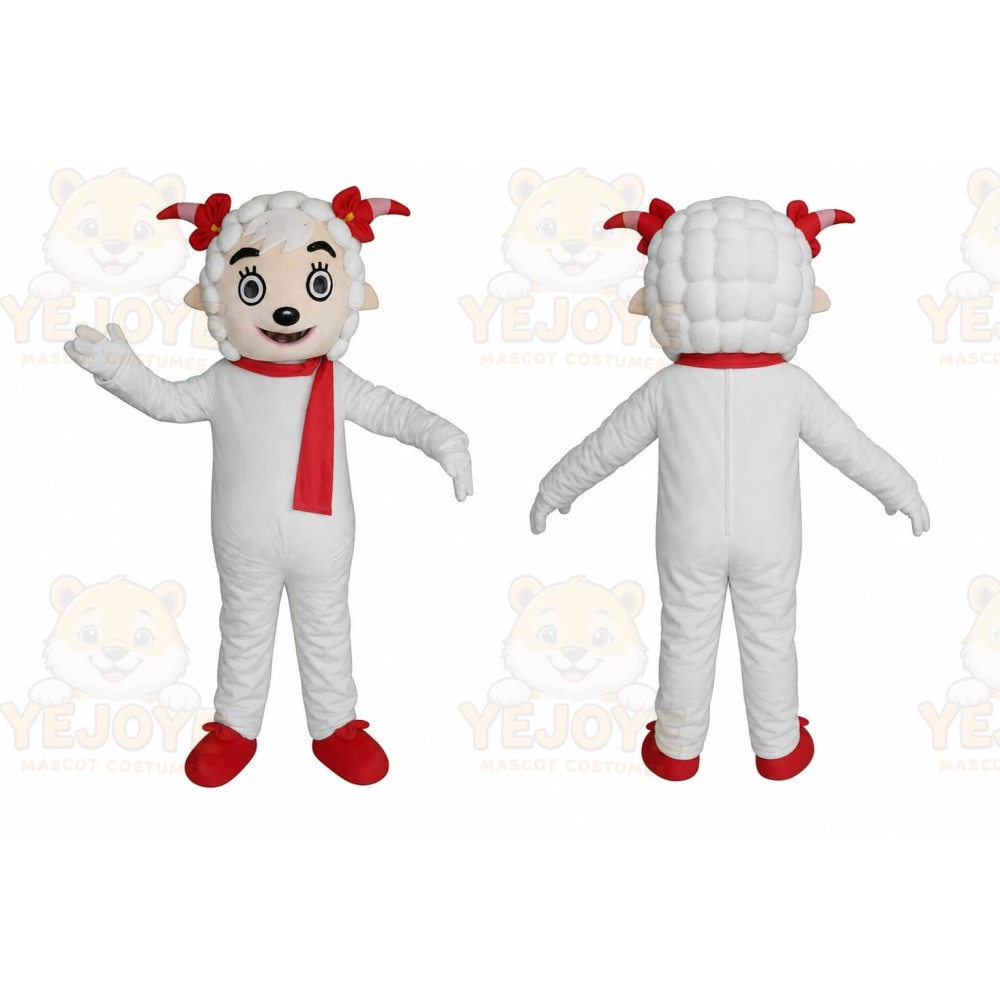 Sheep Girl Mascot Costume for Adults Custom Logo Party Character Suit