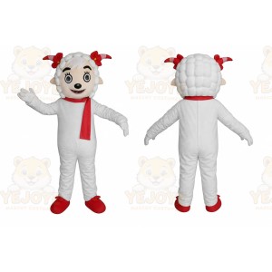 Sheep Girl Mascot Costume for Adults Custom Logo Party Character Suit