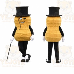 Peanut Mascot Costume for Adults Custom Logo Party Character Suit