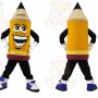 Pencil Mascot Costume for Adults Custom Logo Party Character Suit