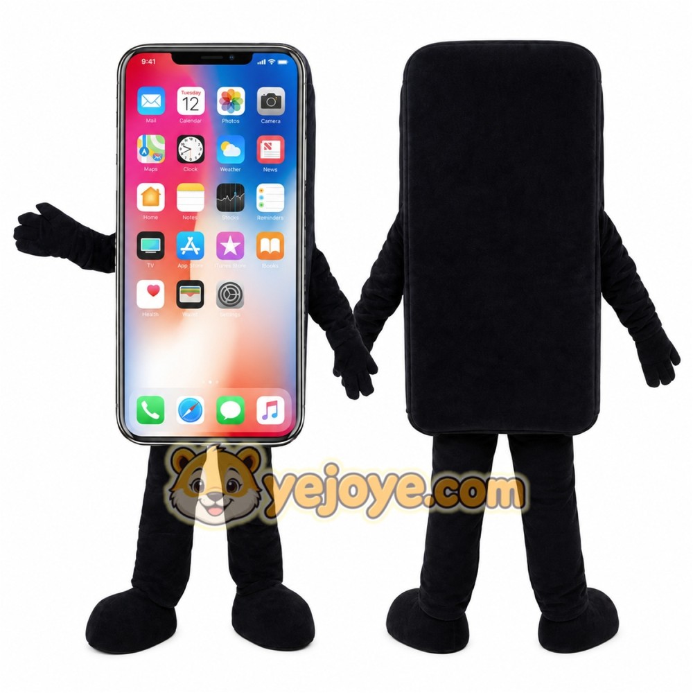 Phone Mascot Costume for Adults Custom Logo Party Character Suit