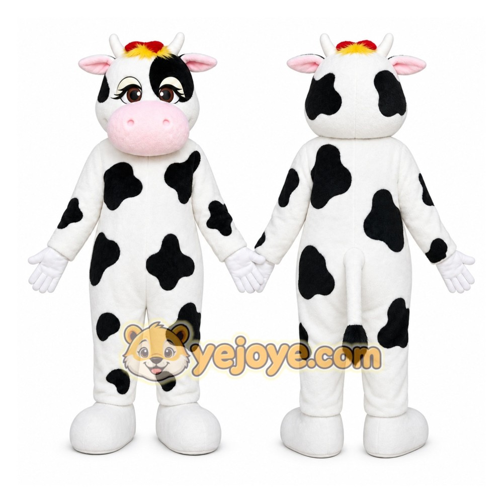 Cow Mascot Costume for Adults Custom Logo Party Character Suit