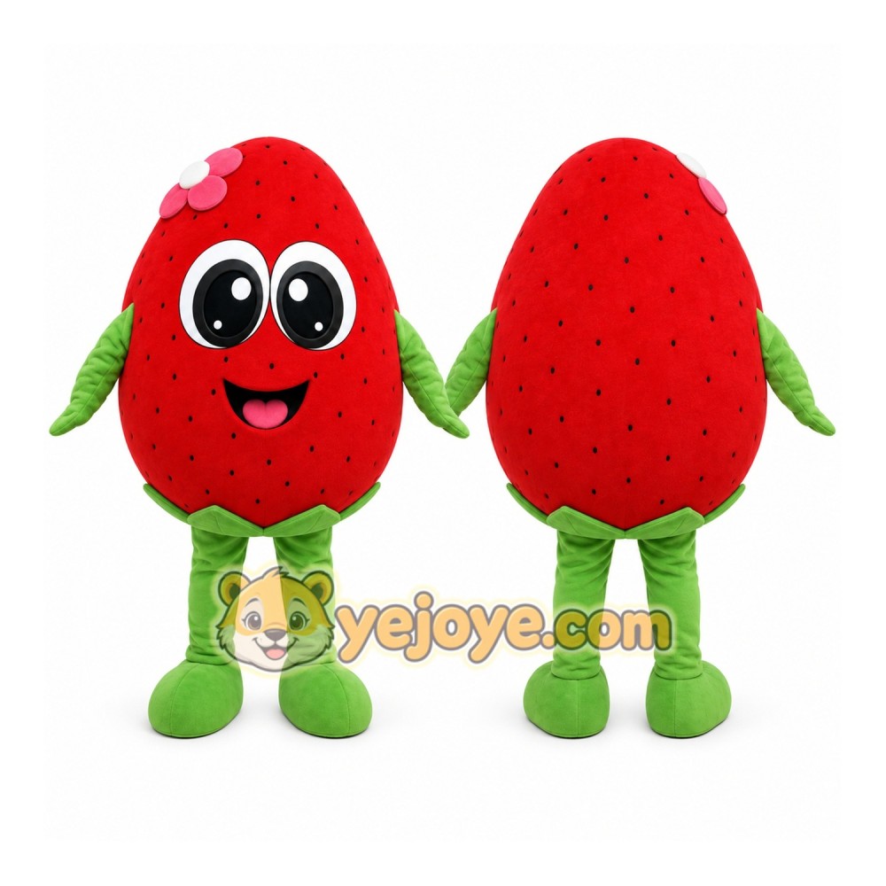 Strawberry Mascot Costume for Adults Custom Logo Party Character Suit Strawberry Mascot Costume for Adults Custom Logo Party Character Suit