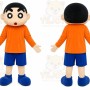 Boy Mascot Costume for Adults Custom Logo Party Character Suit