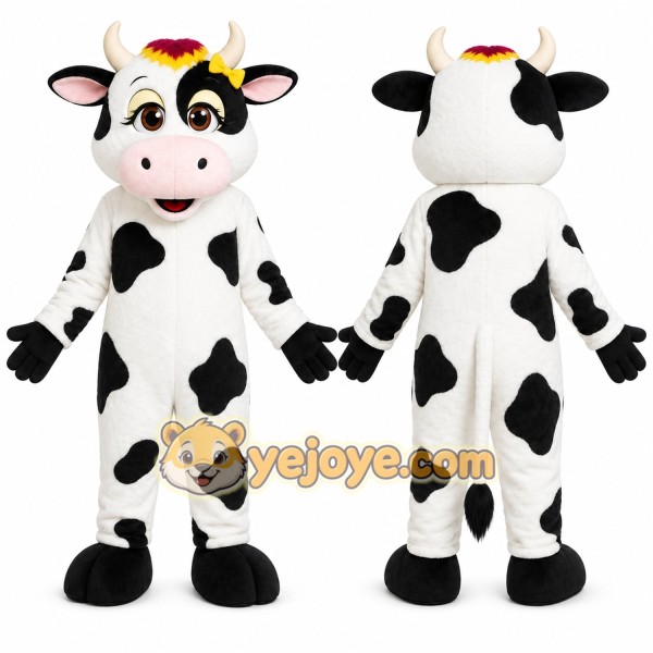 Cow Mascot Costume for Adults Custom Logo Party Character Suit