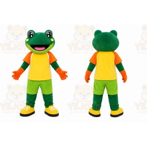 Frog Mascot Costume for Adults Custom Logo Party Character Suit