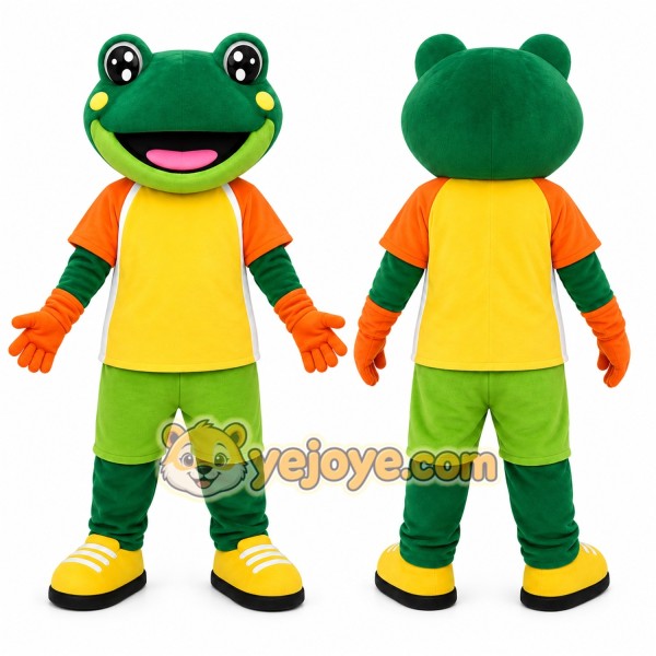 Frog Mascot Costume for Adults Custom Logo Party Character Suit