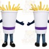Fries Mascot Costume for Adults Custom Logo Party Character Suit