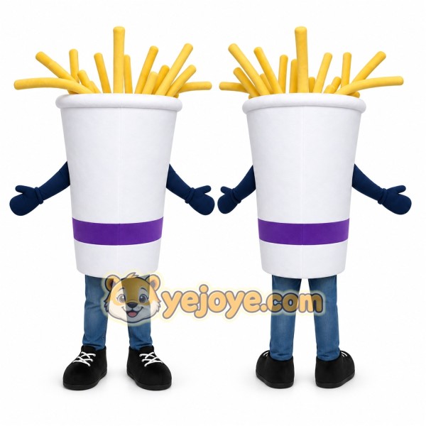 Fries Mascot Costume for Adults Custom Logo Party Character Suit