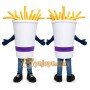 Fries Mascot Costume for Adults Custom Logo Party Character Suit