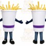 Fries Mascot Costume for Adults Custom Logo Party Character Suit