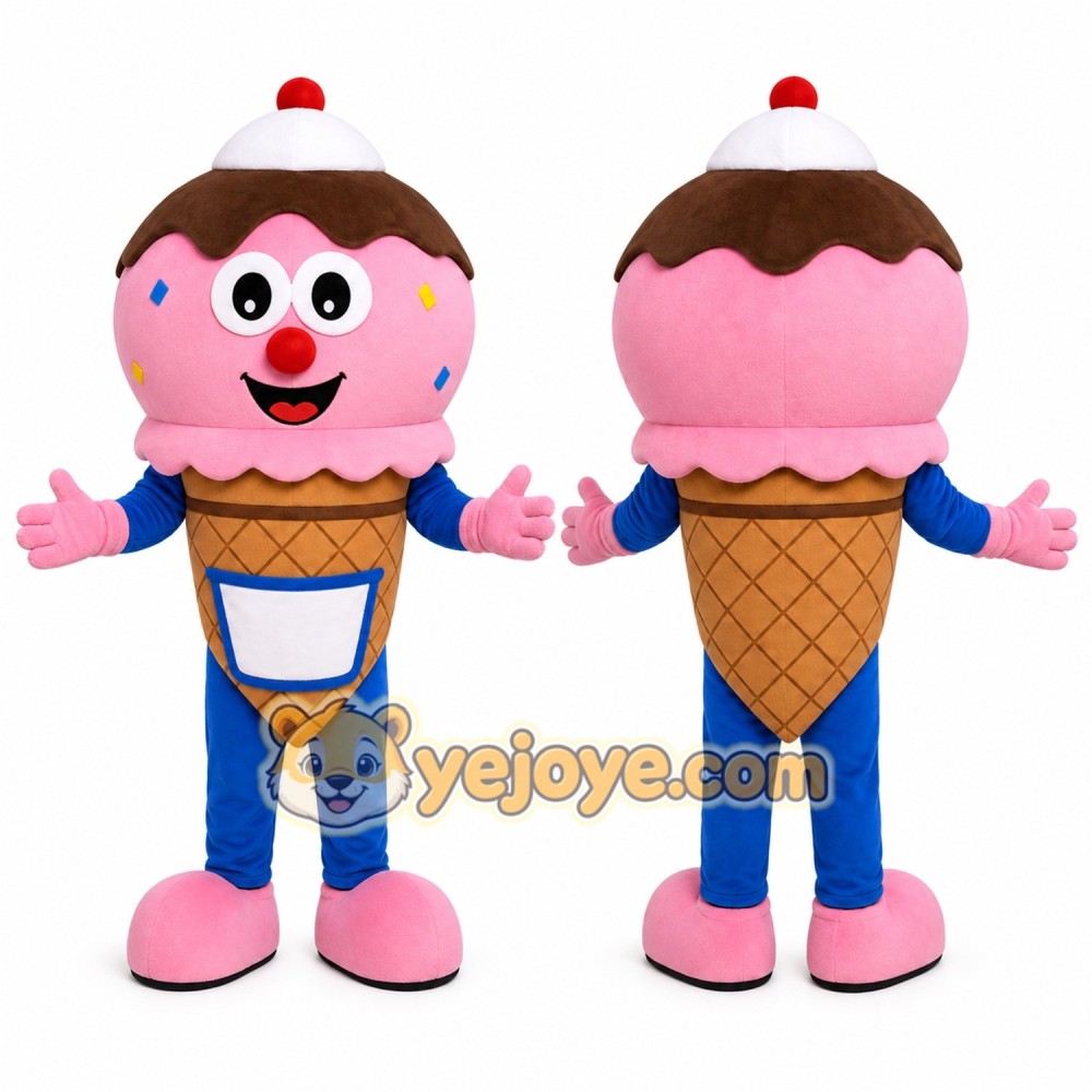 Ice Cream Mascot Costume for Adults Custom Logo Party Character Suit Ice Cream Mascot Costume for Adults Custom Logo Party Character Suit