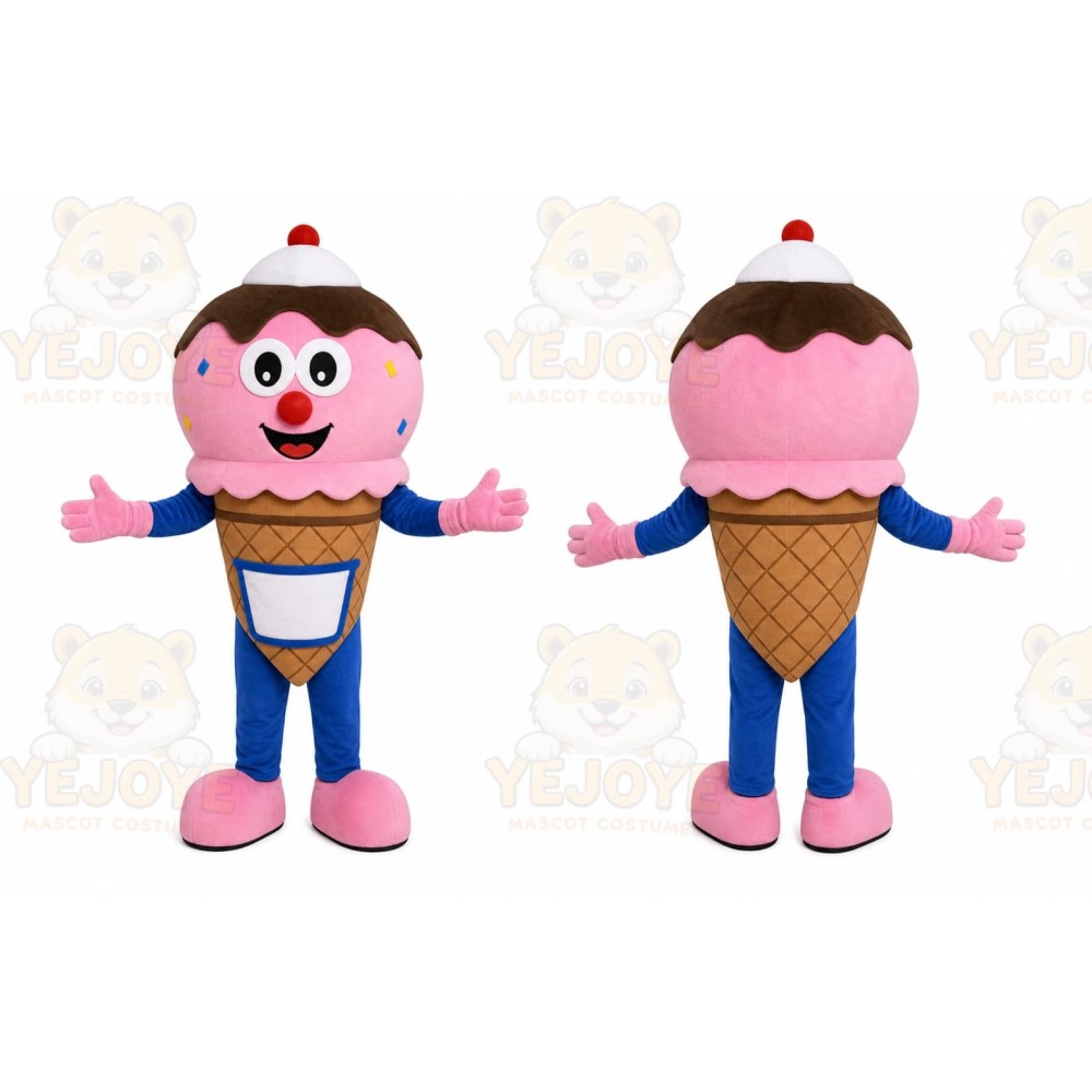 Ice Cream Mascot Costume for Adults Custom Logo Party Character Suit